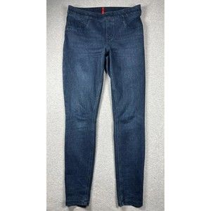 SPANX Women’s High Rise Dark Skinny Fit Stretch Pull On Denim Jegging Jeans Sz M
